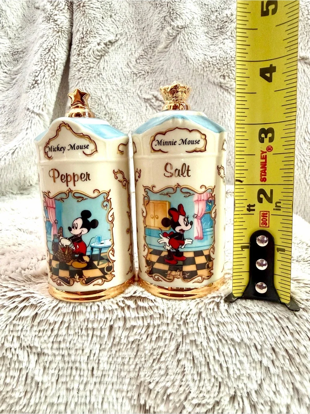 Vintage 1997 Lenox Disney Mickey & Minnie Salt & Pepper Shaker Set